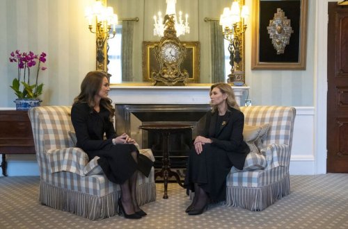 Keyt Middlton Bukinhem sarayında Yelena Zelenskaya ilə görüşüb