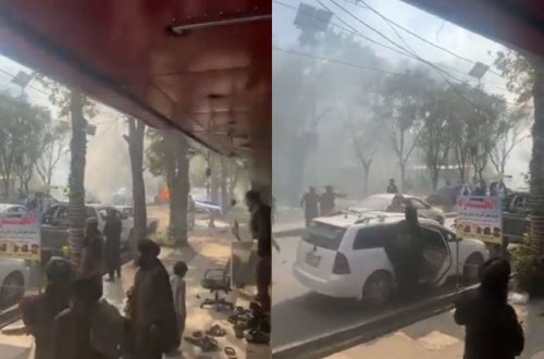 Kabildə məscidin qarşısında partlayış törədilib – VİDEO