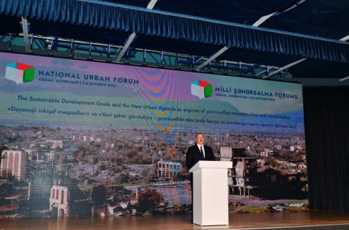 Ağdamda keçirilən Milli Şəhərsalma Forumunda 44 xarici ölkədən 130-dan çox nümayəndə iştirak edir