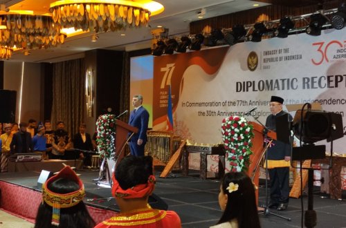 İndoneziya ilə Azərbaycanın diplomatik əlaqələrin qurulmasının ildönümü ilə bağlı rəsmi qəbul keçiririlib - FOTO
