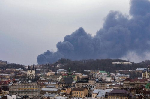 Ukraynanın Lvov şəhərinə də raket hücumları olub