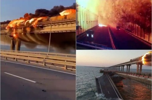 Krım körpüsündə partladılan yük maşını Ermənistandan da keçibmiş