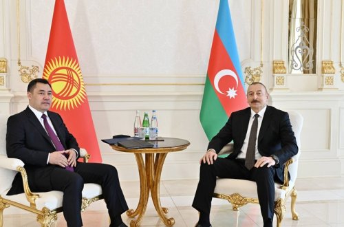 Azərbaycan və Qırğızıstan prezidentlərinin görüşü başlayıb