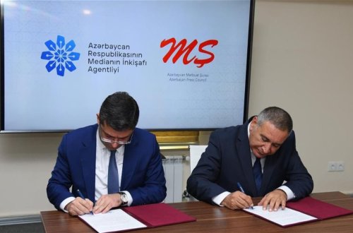 MEDİA Agentliyi və Mətbuat Şurası arasında əməkdaşlıq memorandumu imzalanıb