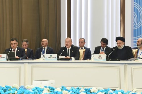 Azərbaycan Prezidenti Astanada sammit iştirakçılarını Ermənistanın cinayətləri barədə məlumatlandırıb