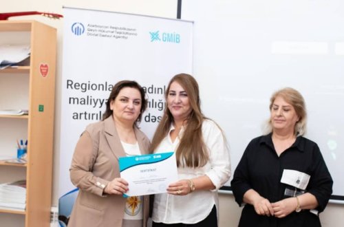 Gənc Mühasiblər İctima Birliyi “Regionlarda qadınların maliyyə savadlılığının artırılmasına dəstək” layihəsinin icrasına davam edir