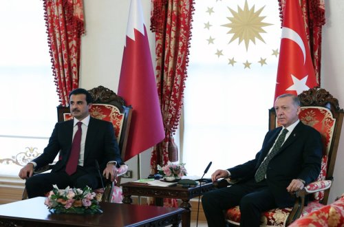 Ərdoğan Qətər Əmiri ilə görüşüb