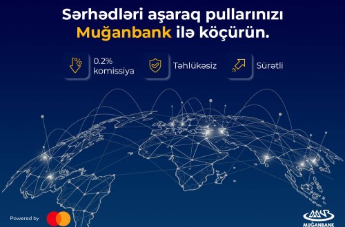 Sərhədləri aşaraq pullarınızı Muğanbank ilə köçürün