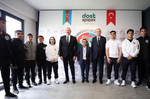 Azərbaycan və Türkiyə prezidentləri Zəngilanda “Dost Aqropark”ın birinci mərhələsinin açılışında iştirak ediblər