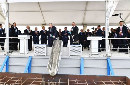 Cəbrayılda Qumlaq dəmir yolu stansiyasının təməli qoyulub - YENİLƏNİB + FOTO