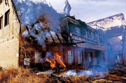 Ukraynalı qaçqınlar qalan yataqxana yandırıldı