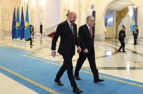 Şarl Mişel Qazaxıstan Prezidenti ilə görüşüb