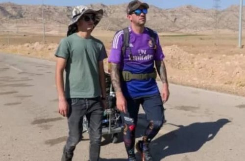 9 ayda 15 ölkəni piyada gəzən şəxs İranda SAXLANILDI