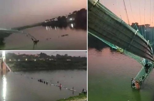 В Индии при обрушении моста погибли более 140 человек