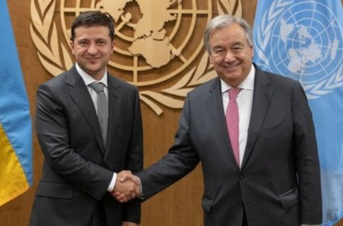 Zelenski BMT baş katibi ilə taxıl sazişini müzakirə edib