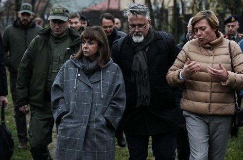 Yunanıstanın Prezidenti və müdafiə naziri Kiyevdədir