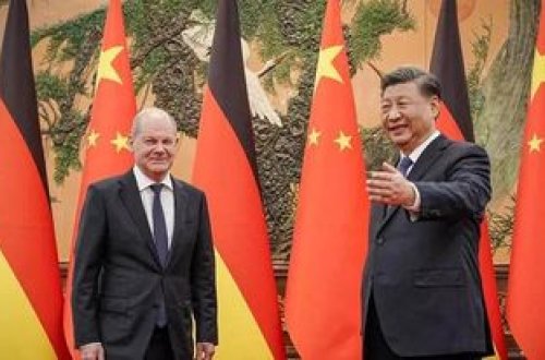 Almaniya kansleri Çin prezidenti ilə görüşüb