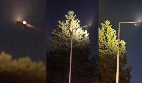 Yasamalda işıq lampalarını tərsinə qoşublar: yeri yox, göyü işıqlandırır - FOTO