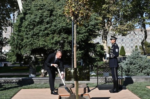 Zirvə Görüşündə iştirak edən dövlət və hökumət başçıları Səmərqəndin 
