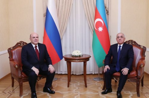 Bakıda Azərbaycan və Rusiya baş nazirlərinin görüşü olub