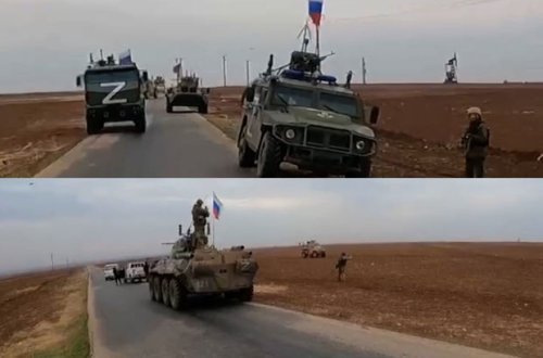 Rusiya hərbçiləri Suriyada Amerika patrulunun önünü kəsdi - VİDEO