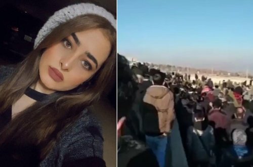 Təbriz Universitetinin tələbələri Aylar Həqqinin qətlinə etiraz olaraq aksiya keçirib - VİDEO