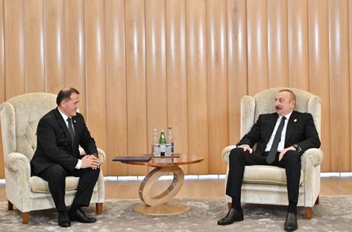 İlham Əliyev Özbəkistanın Liberal Demokratik Partiyasının İcra Komitəsinin sədrini qəbul edib - FOTO