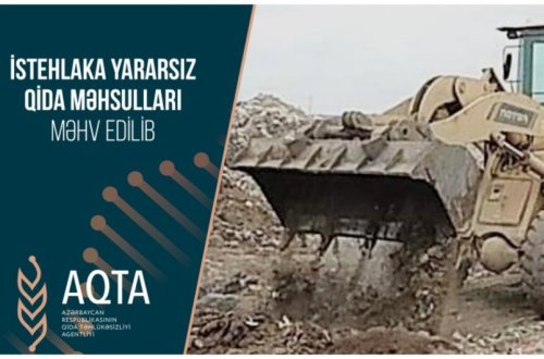 İstehlaka yararsız 66 ton qida məhsulu məhv edilib