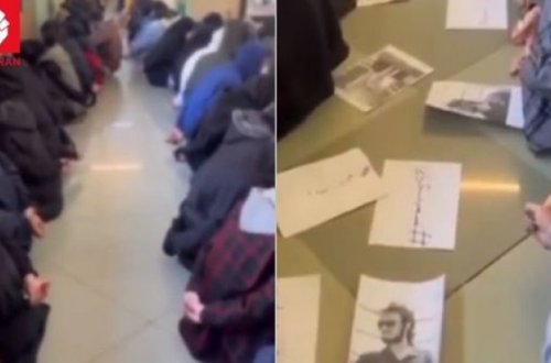 İranlı tələbələr rektorun otağı qarşısında oturaq aksiya keçirdilər - VİDEO