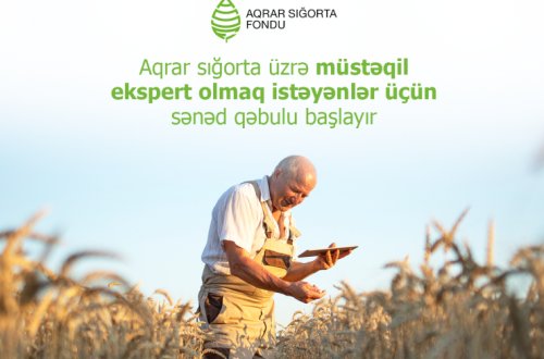 Aqrar sığorta üzrə müstəqil ekspert olmaq istəyənlər üçün təlim keçiriləcək