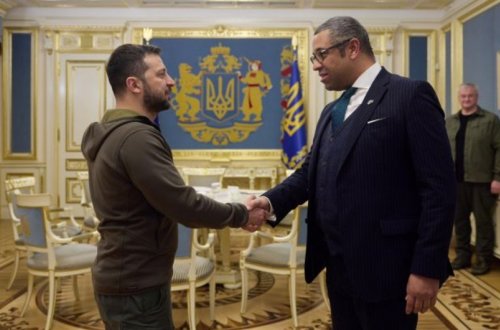 Volodimir Zelenski Böyük Britaniyanın xarici işlər naziri ilə görüşüb
