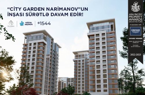 Meqa yaşayış kompleksi “City Garden Narimanov”un inşası sürətlə davam edir!