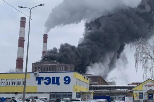 Rusiyada bu dəfə istilik elektrik stansiyası yanır - Video