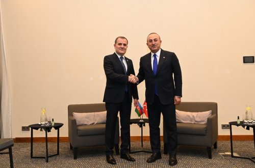 Ceyhun Bayramov Polşada Mövlud Çavuşoğlu ilə görüşüb