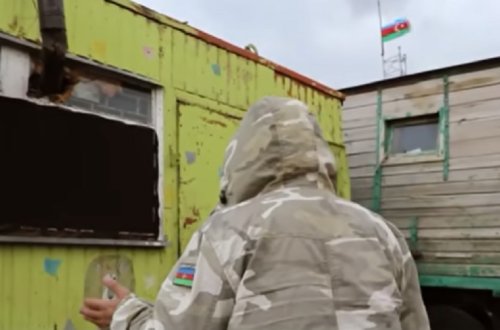 Laçında məhv edilən erməni postundan görüntülər - VİDEO