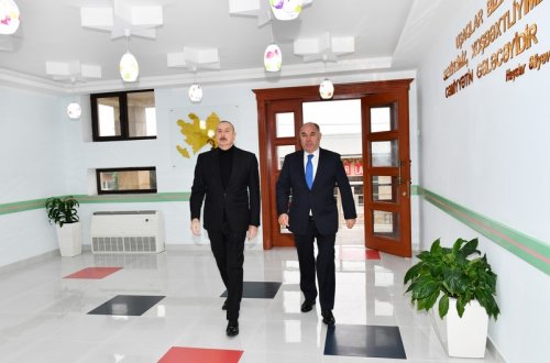 Heydər Əliyev Fondunun təşəbbüsü ilə Oğuzda inşa edilmiş körpələr evi-uşaq bağçası istifadəyə verilib - YENİLƏNİB