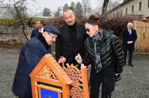 Prezident “Yuxarı Baş” Milli Tarix-Memarlıq Qoruğu ərazisində aparılan təmir-bərpa işləri ilə tanış olub - YENİLƏNİB