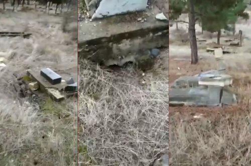 Zəngilanda erməni vandallığı: Məzarları qazıb dağıdıblar - VİDEO