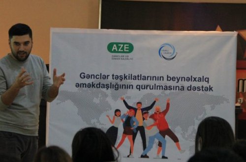 “Gənclər təşkilatlarının beynəlxalq əməkdaşlığının qurulmasına dəstək” layihəsi həyata keçirilib