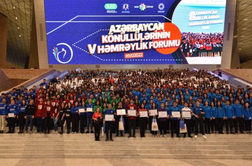 Azərbaycan Könüllülərinin V Həmrəylik Forumu keçirilib - FOTOLAR