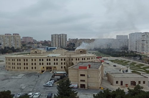 DSX-nin Akademiyasında baş verən yanğın məhdudlaşdırılıb, Elçin Quliyev hadisə yerinə gəlib  - YENİLƏNİB-2