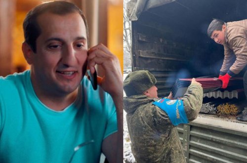 Sülhməramlılar Qarabağda erməni aktyorun yüklərini daşıdı - Fotolar