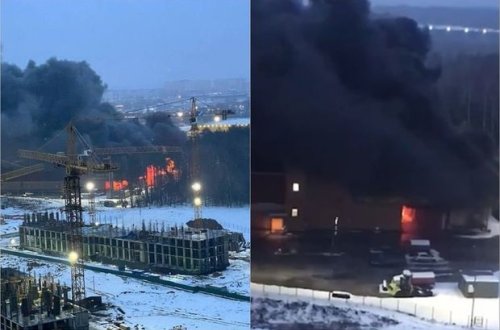 Rusiyada daha bir ticarət mərkəzində güclü yanğın - VİDEO