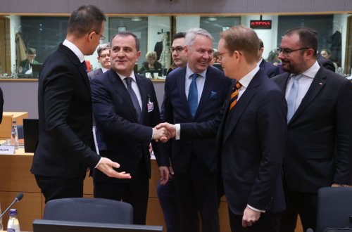 Ceyhun Bayramov Brüsseldə 