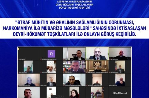 Qeyri-hökumət təşkilatları ilə onlayn görüş keçirilib