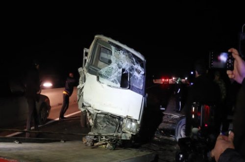 Şəmkirdə yük avtomobilləri toqquşub