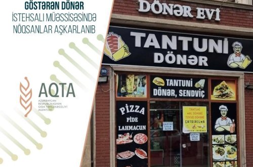 Gəncədə dönərxanada nöqsanlar aşkarlanıb