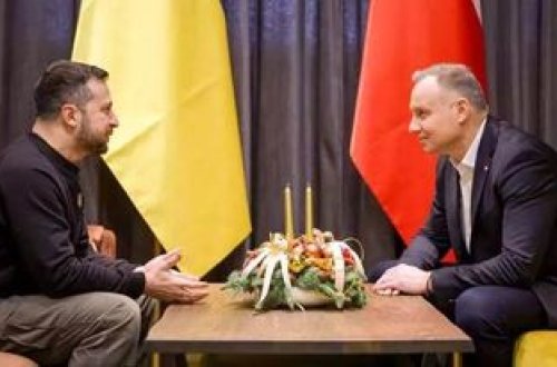 Zelenski polşalı həmkarı Duda ilə görüşüb