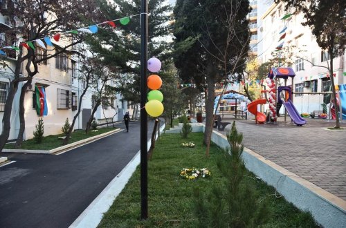 Nəsimi rayonunda növbəti “Abad həyət” sakinlərin istifadəsinə verilib