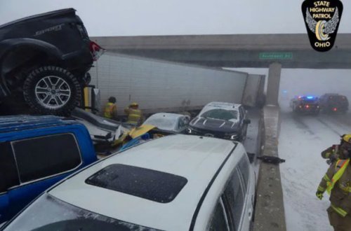 ABŞ-də güclü çovğun səbəbindən 46 avtomobil toqquşub: Ölən və yaralananlar var - FOTO/VİDEO